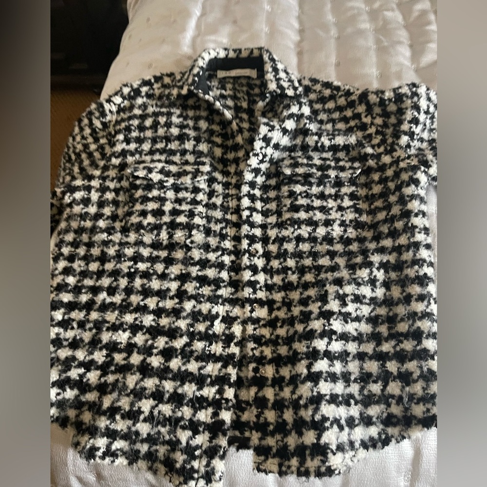 IRO Black and White Houndstooth Cardigan